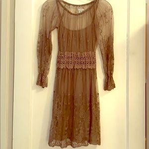 American Rag Cie Lace-overlay, long sleeve dress.
